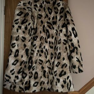Forever 21 faux fur leopard coat